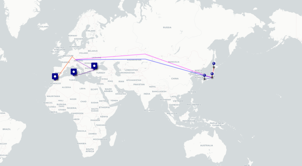 ANA 特典航空券 使用例 オープンジョー ストップオーバー